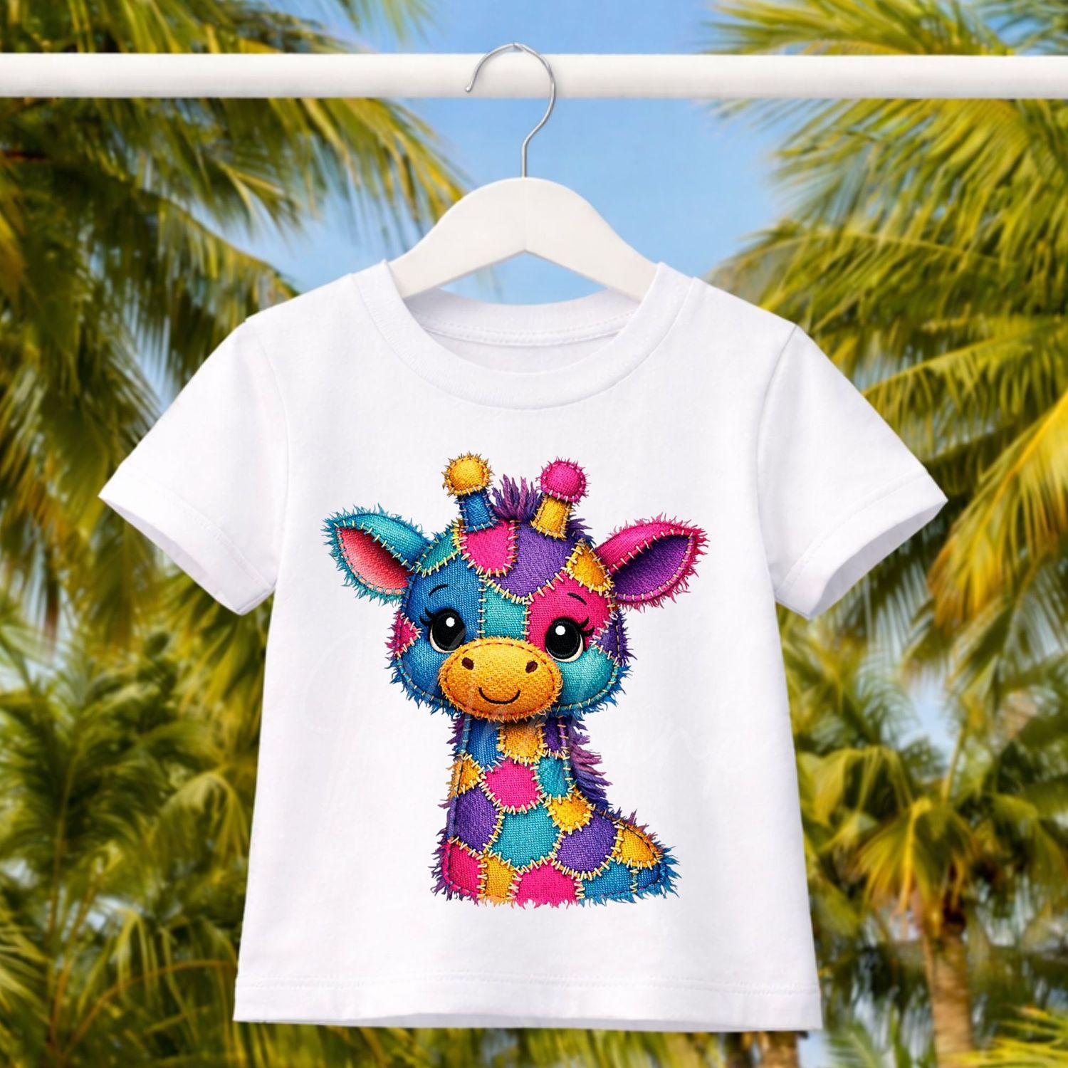 Giraffe 1 Denim Effect DTF or UVDTF Decal