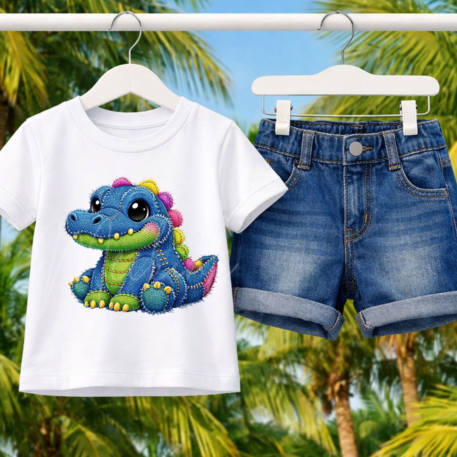 Croc 2 Denim Effect DTF or UVDTF Decal