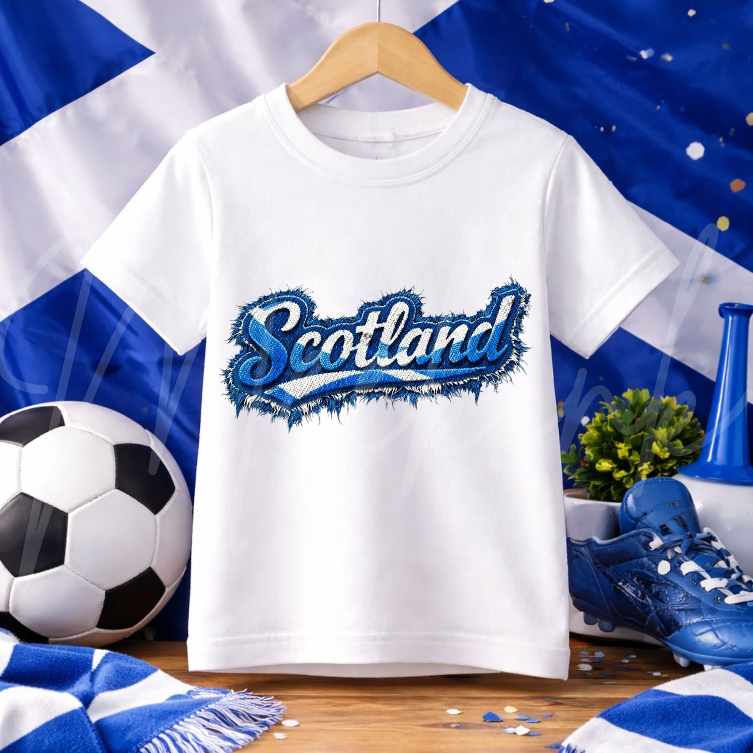 Scotland Denim Effect DTF or UVDTF Decal