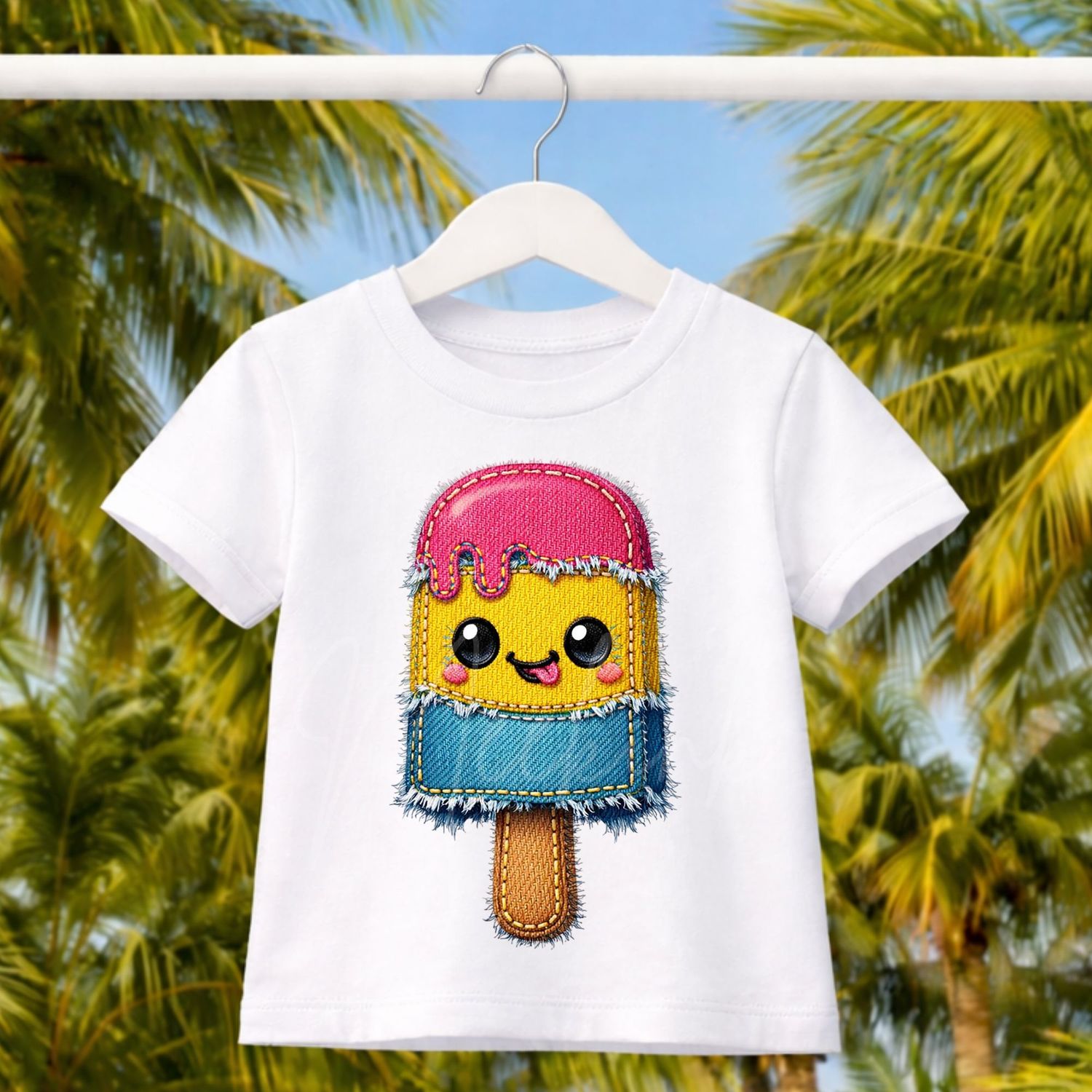 Ice Lolly 1 Denim Effect DTF or UVDTF Decal