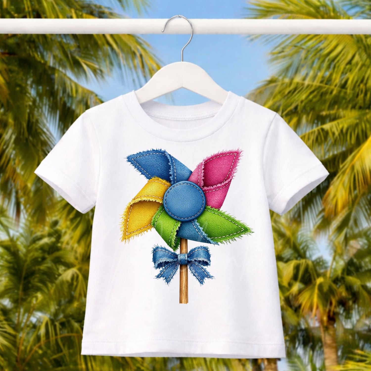 Wind Spinner Denim Effect DTF or UVDTF Decal