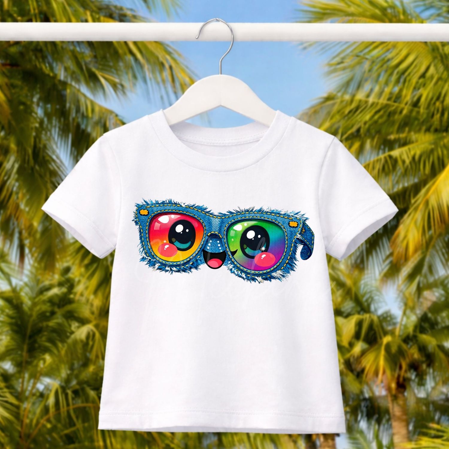 Sun Glasses 2 Denim Effect DTF or UVDTF Decal