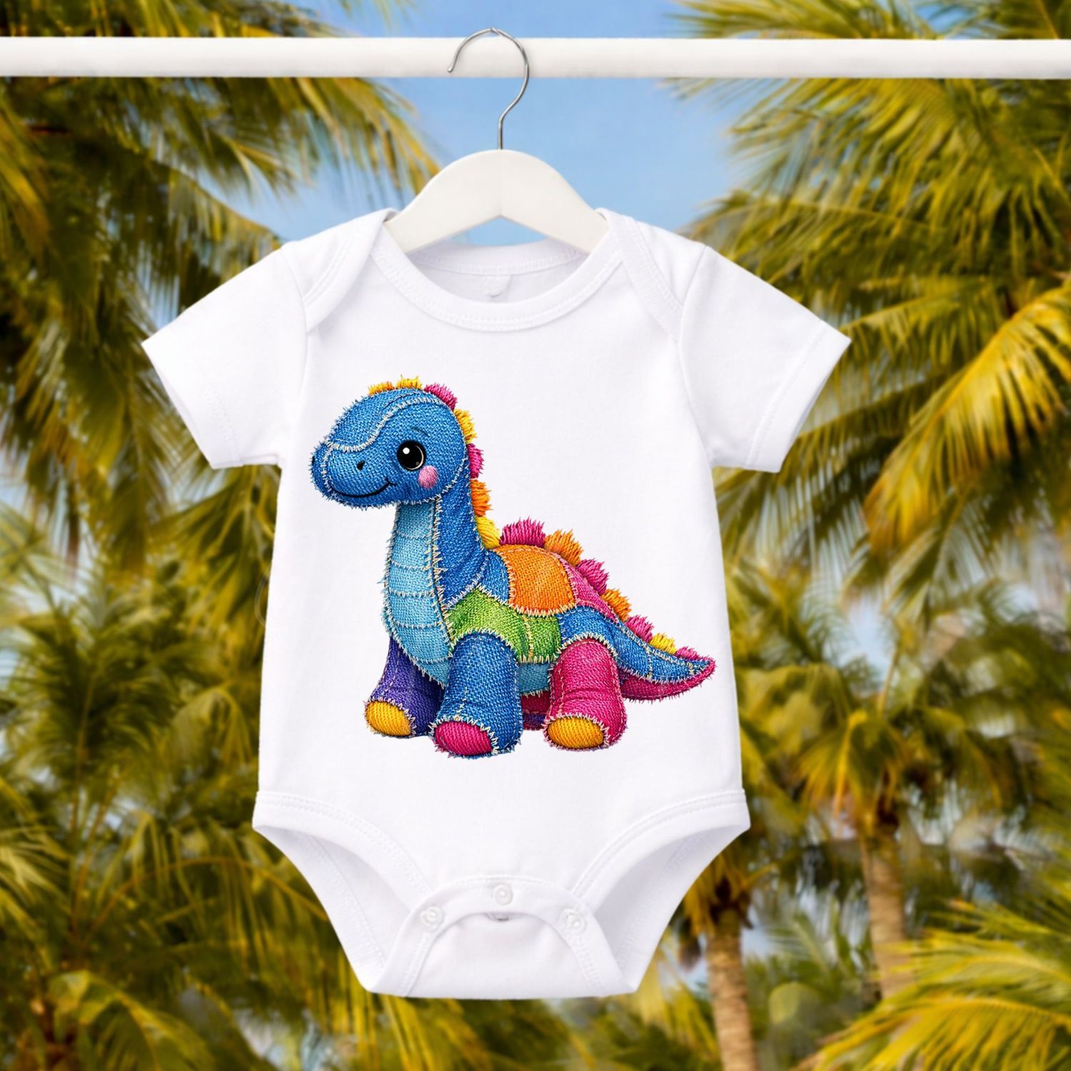 Dino 1 Denim Effect DTF or UVDTF Decal