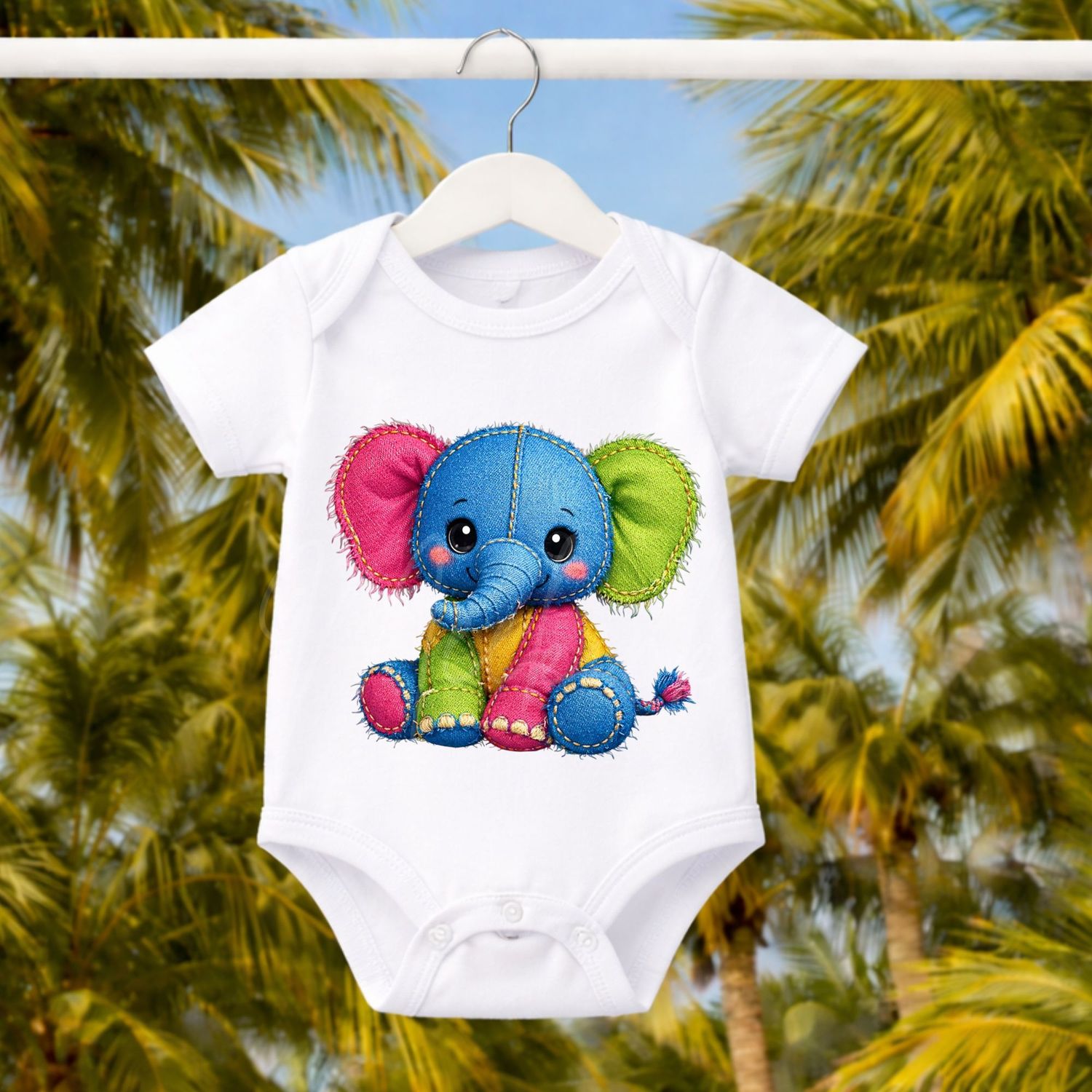 Elephant 1 Denim Effect DTF or UVDTF Decal