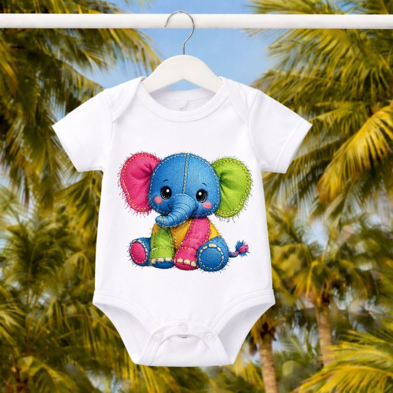 Elephant 1 Denim Effect DTF or UVDTF Decal