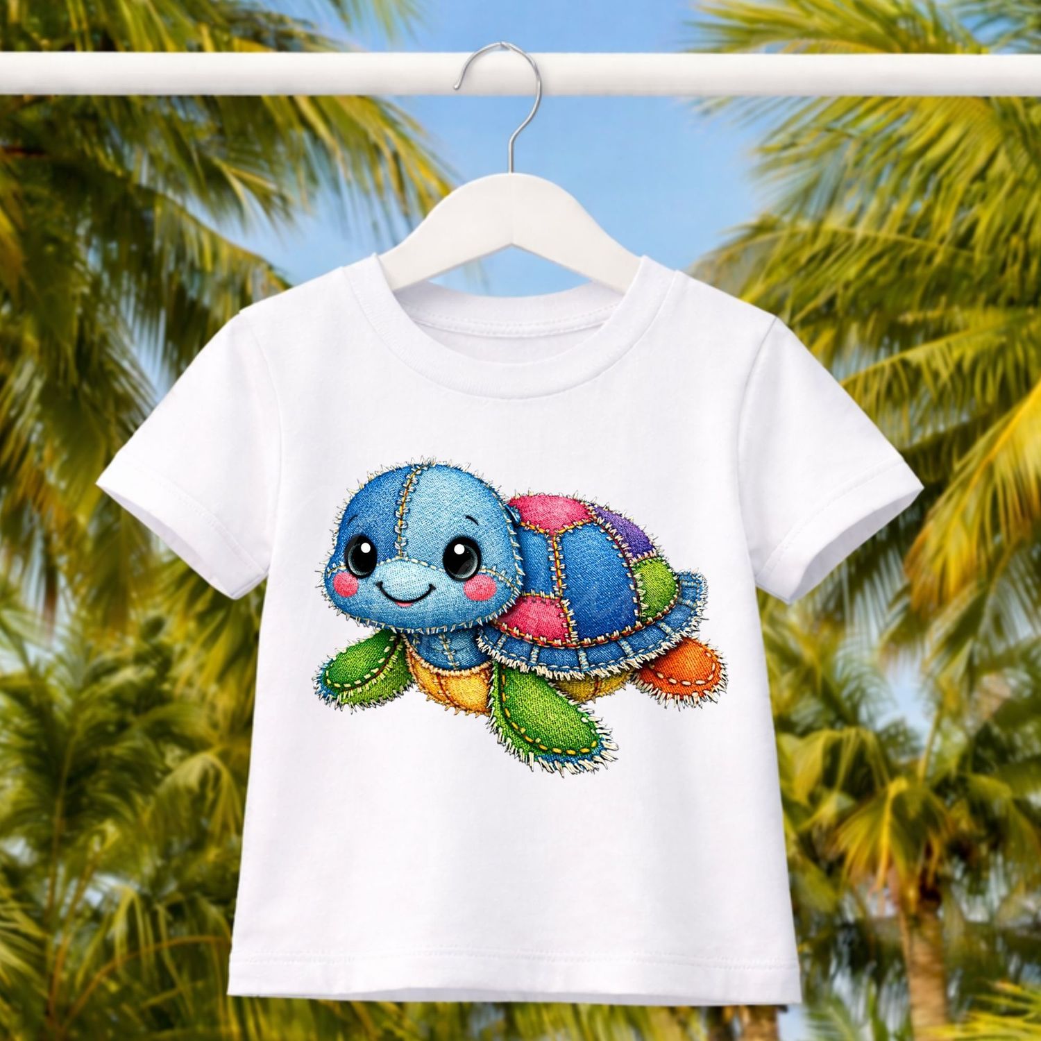 Turtle Denim Effect DTF or UVDTF Decal