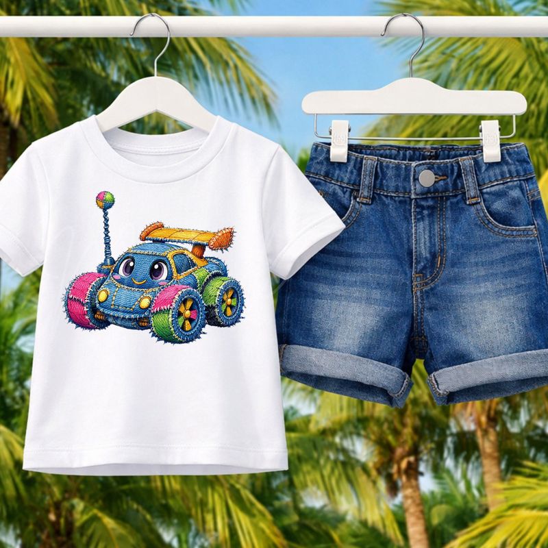 Remote Control Car 2 Denim Effect DTF or UVDTF Decal