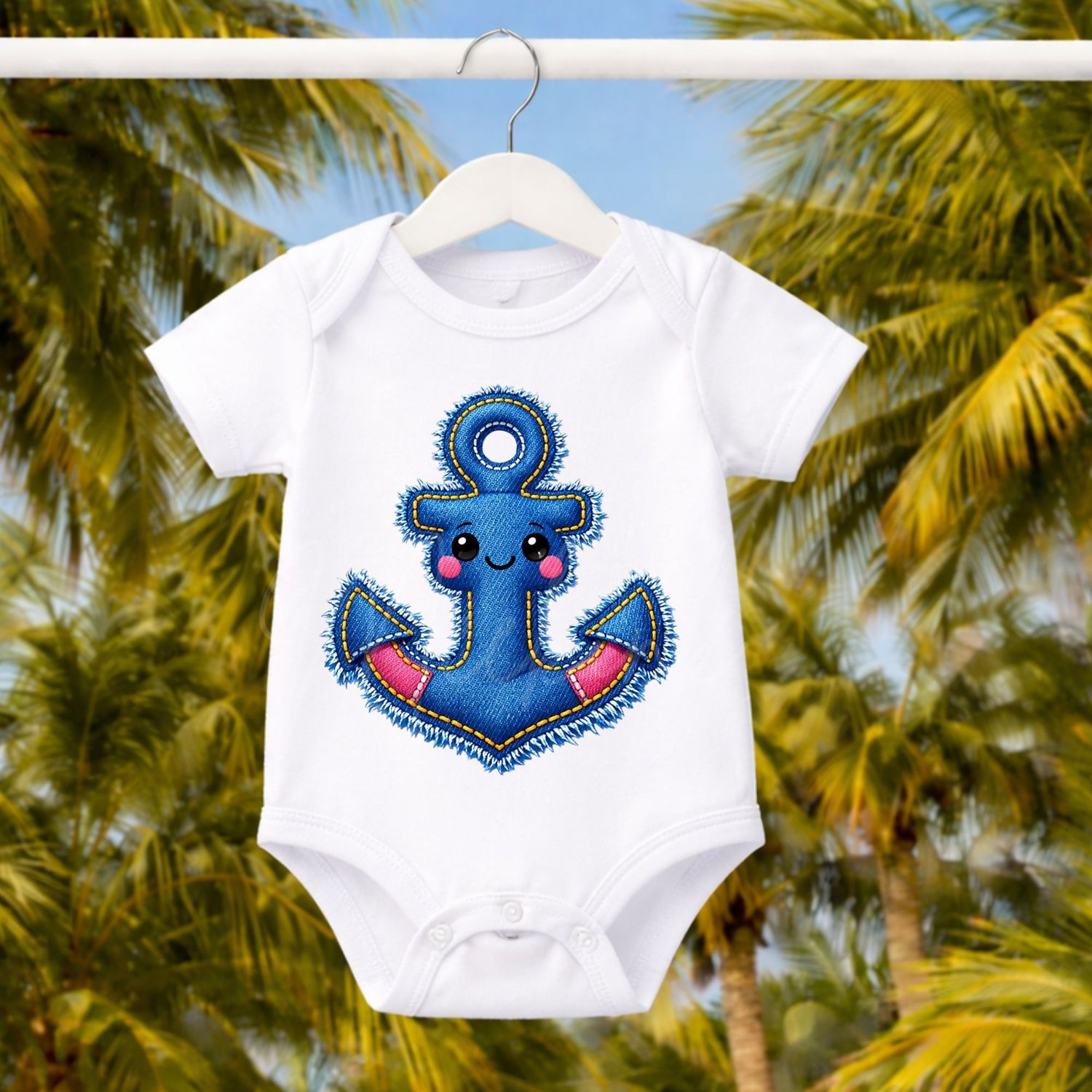 Anchor 1 Denim Effect DTF or UVDTF Decal