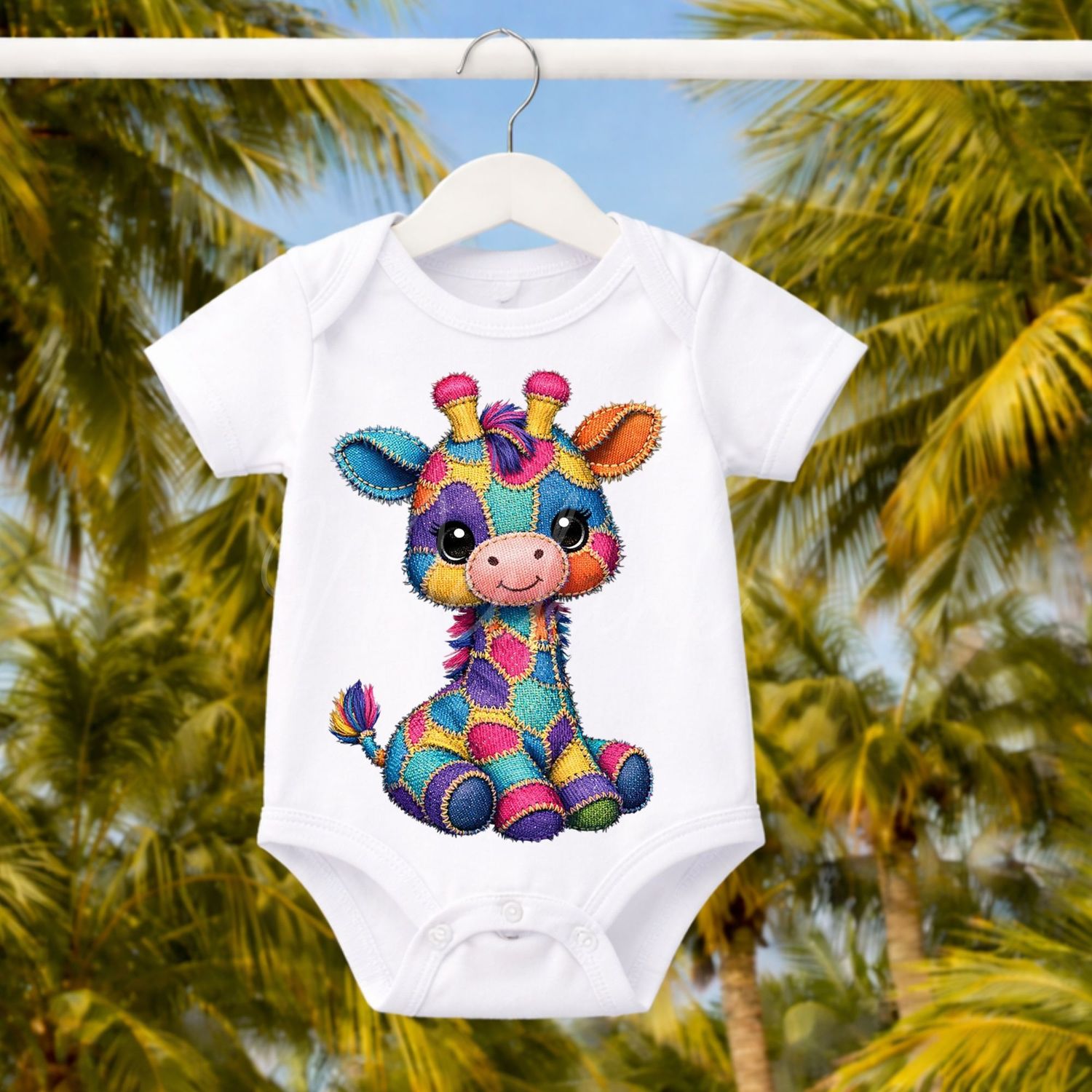 Giraffe 2 Denim Effect DTF or UVDTF Decal