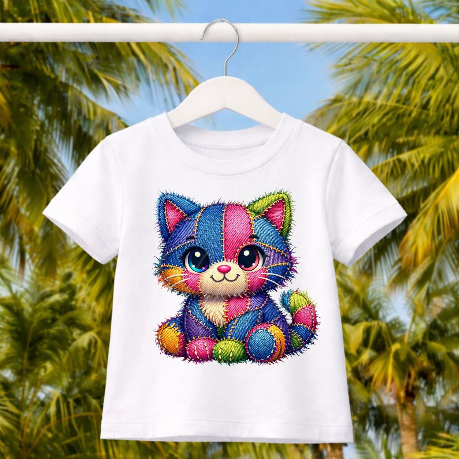 Kitty Cat Denim Effect DTF or UVDTF Decal