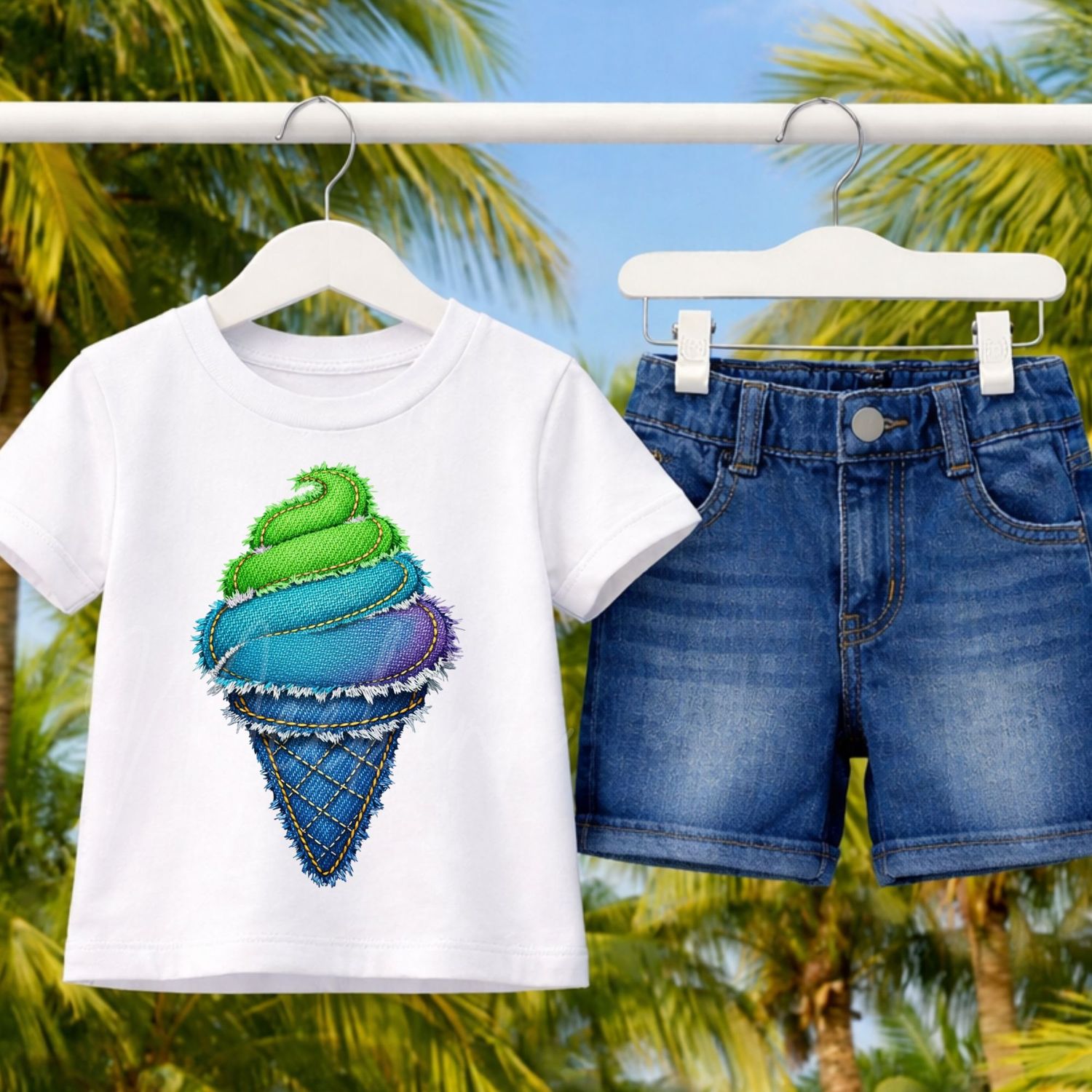 Denim Effect Design 20 15cm DTF PRINT