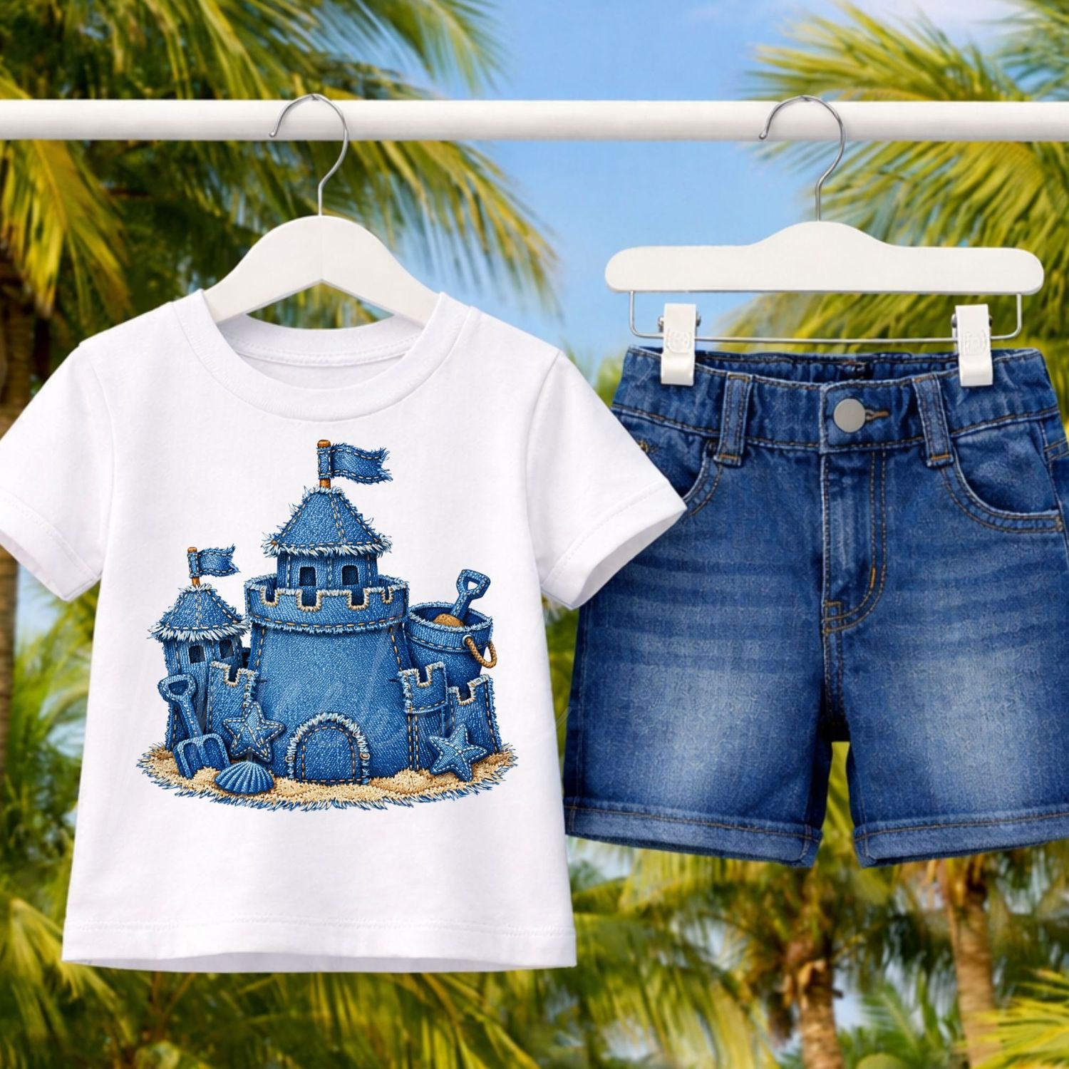 Denim Effect Design 54 15cm DTF PRINT