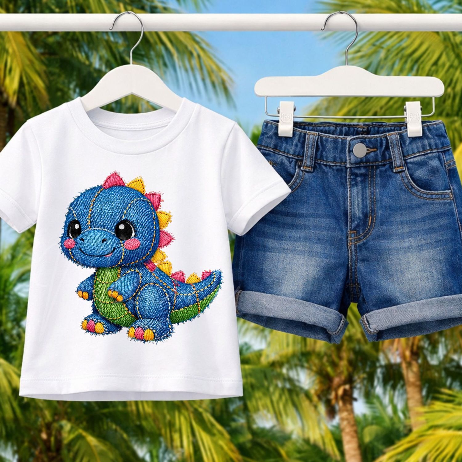 Denim Effect Design 67 15cm DTF PRINT