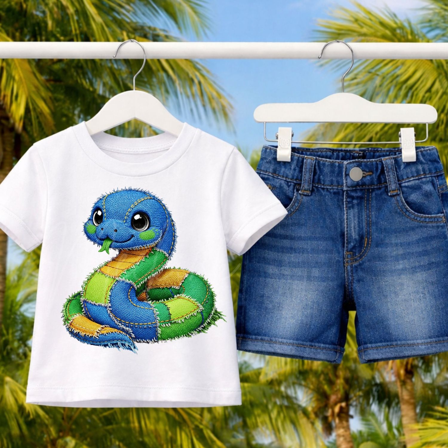 Denim Effect Design 99 15cm DTF PRINT