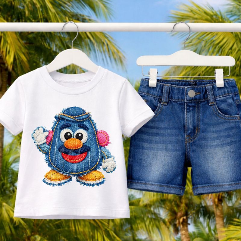 Denim Effect Design 117 15cm DTF PRINT