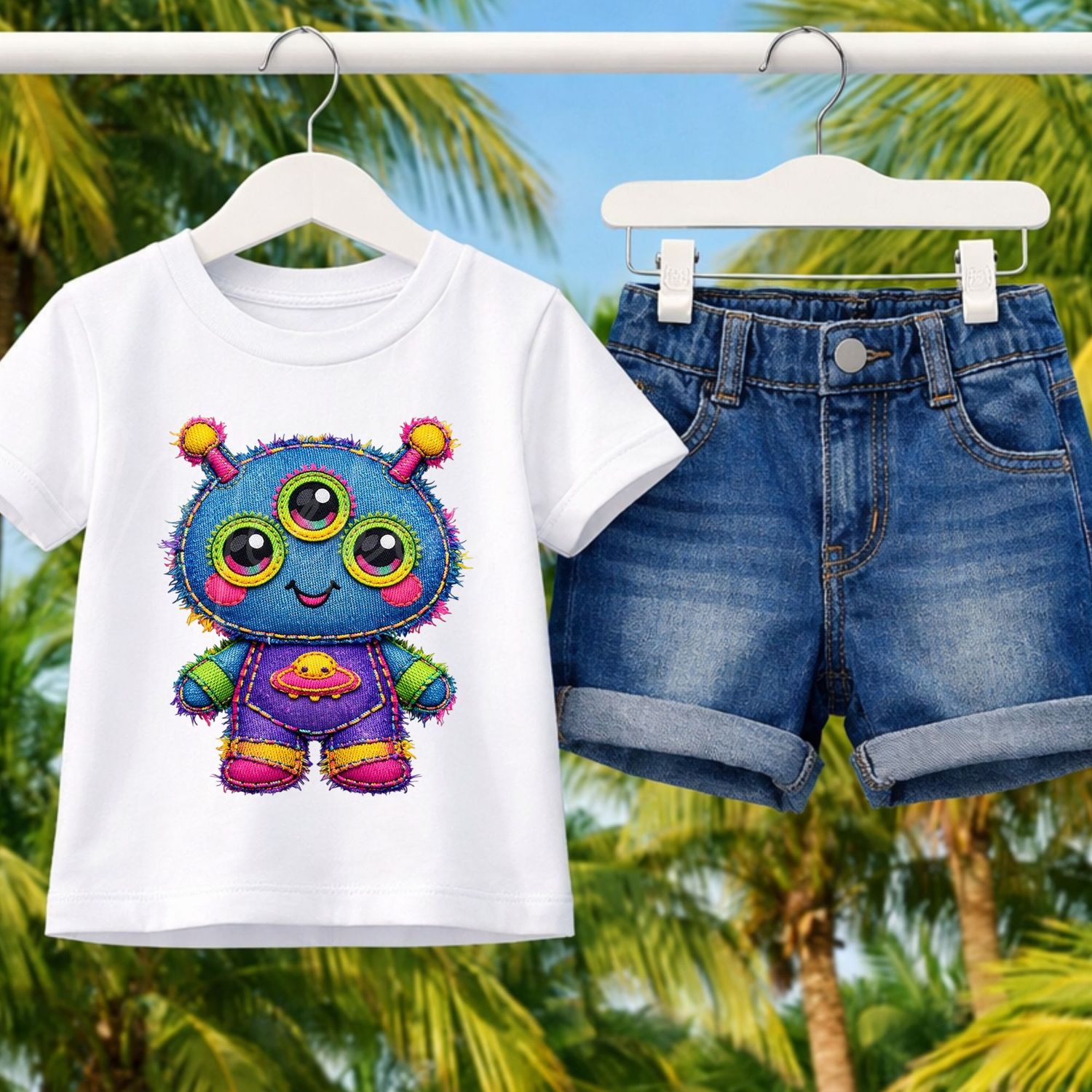 Denim Effect Design 139 15cm DTF PRINT