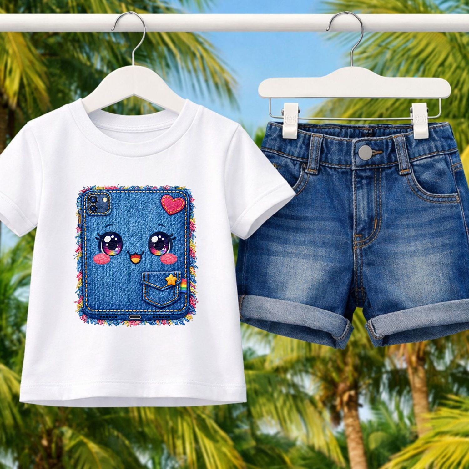 Denim Effect Design 153 15cm DTF PRINT