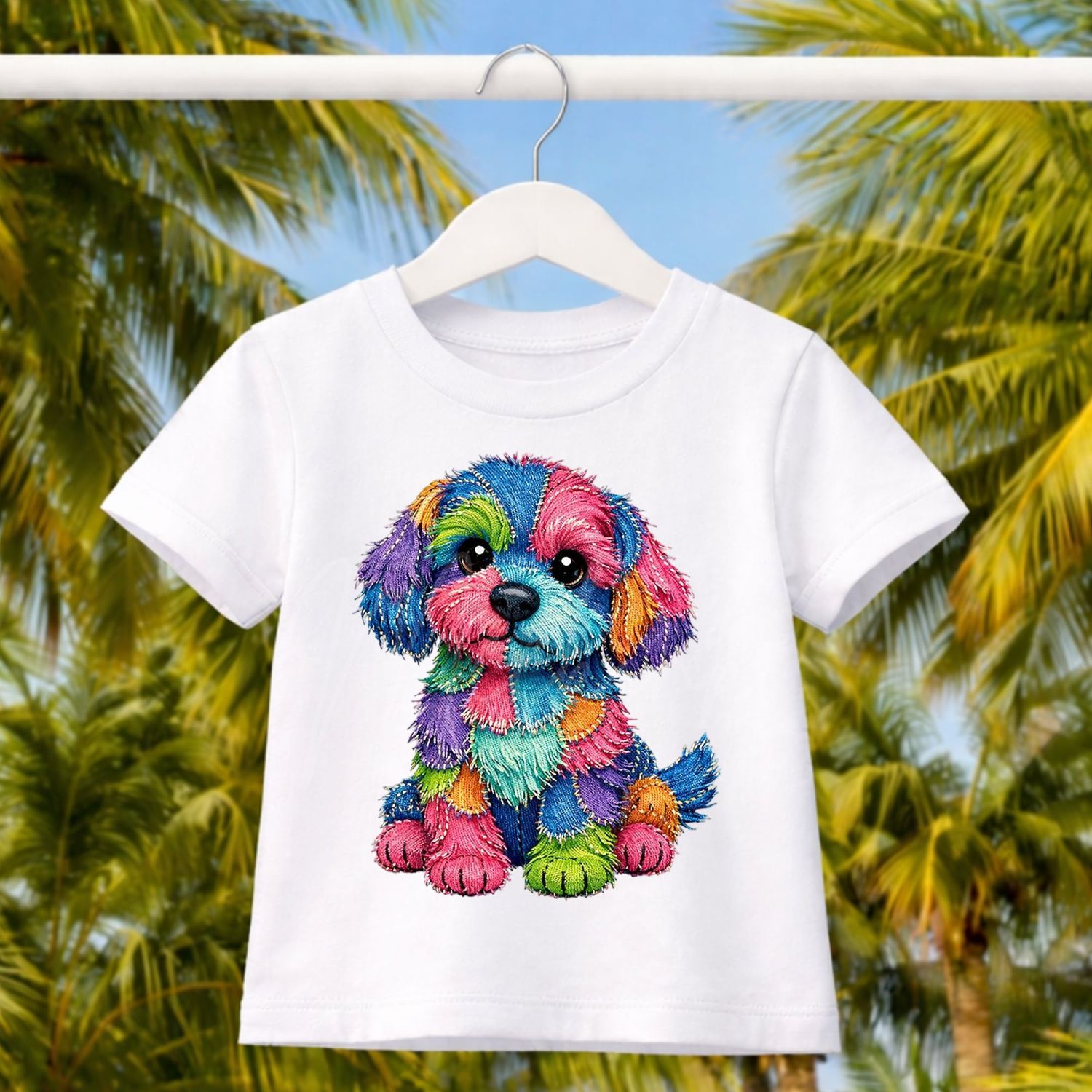 Cockerpoo 2 Denim Effect DTF or UVDTF Decal