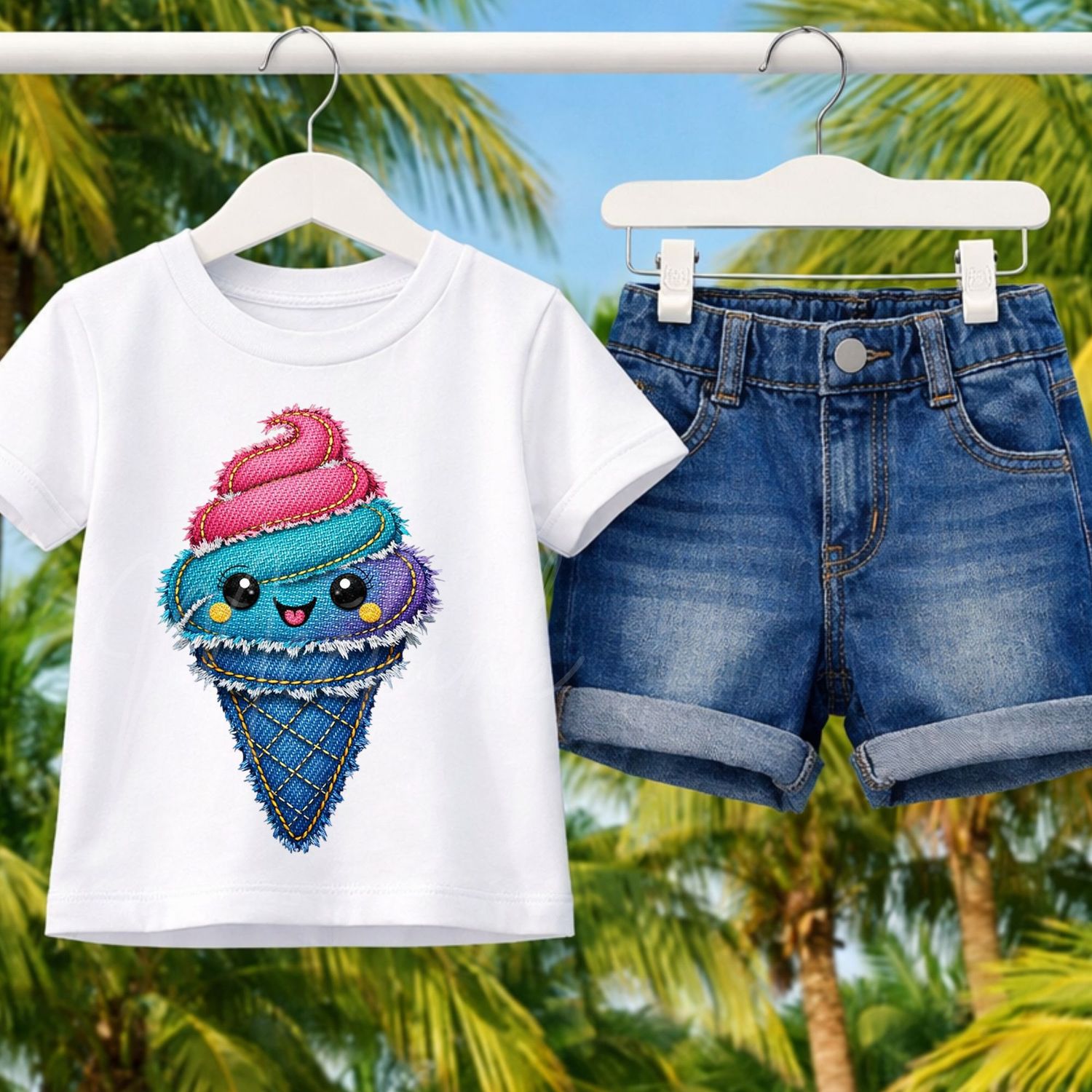 Denim Effect Design 19 15cm DTF PRINT