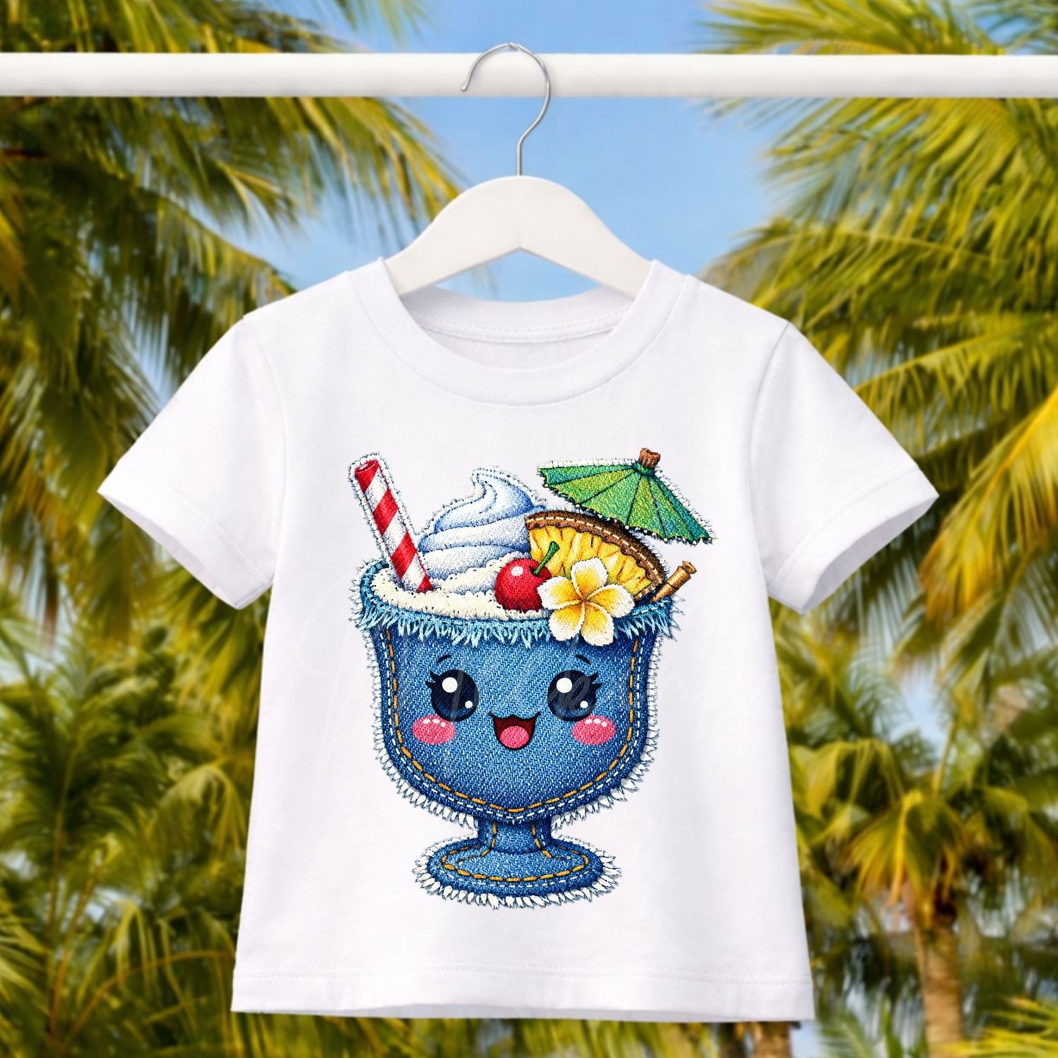 Denim Effect Design 42 15cm DTF PRINT