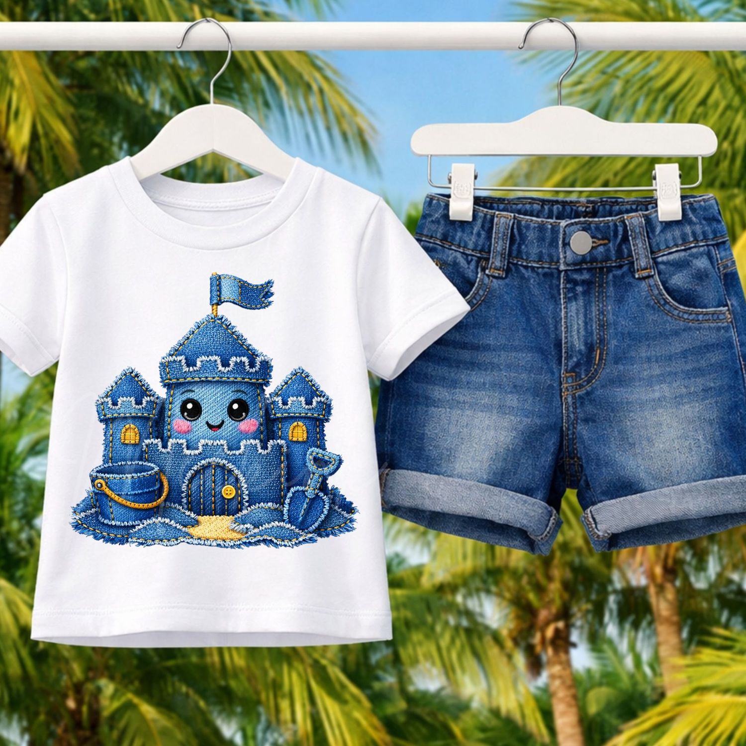 Denim Effect Design 57 15cm DTF PRINT