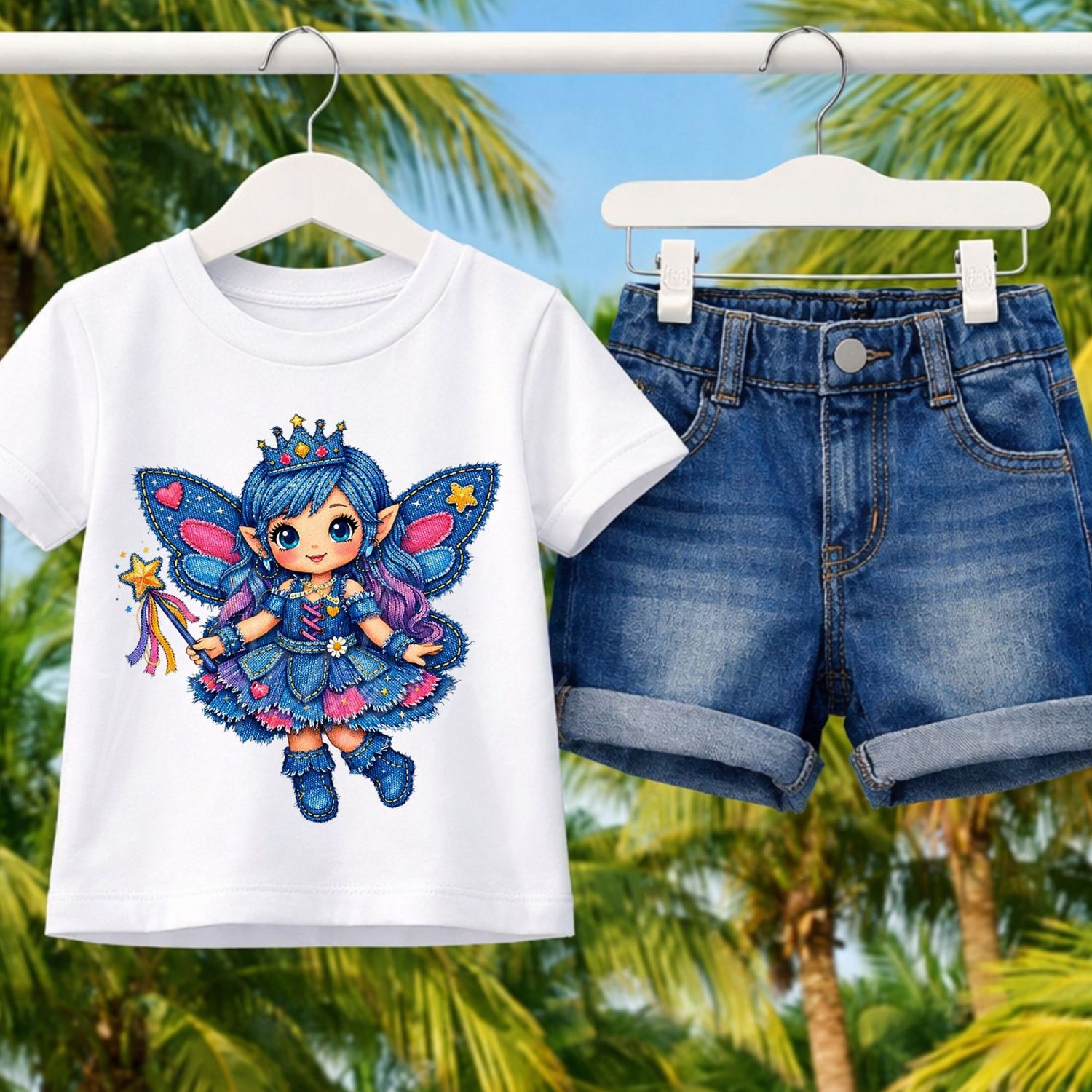 Denim Effect Design 66 15cm DTF PRINT