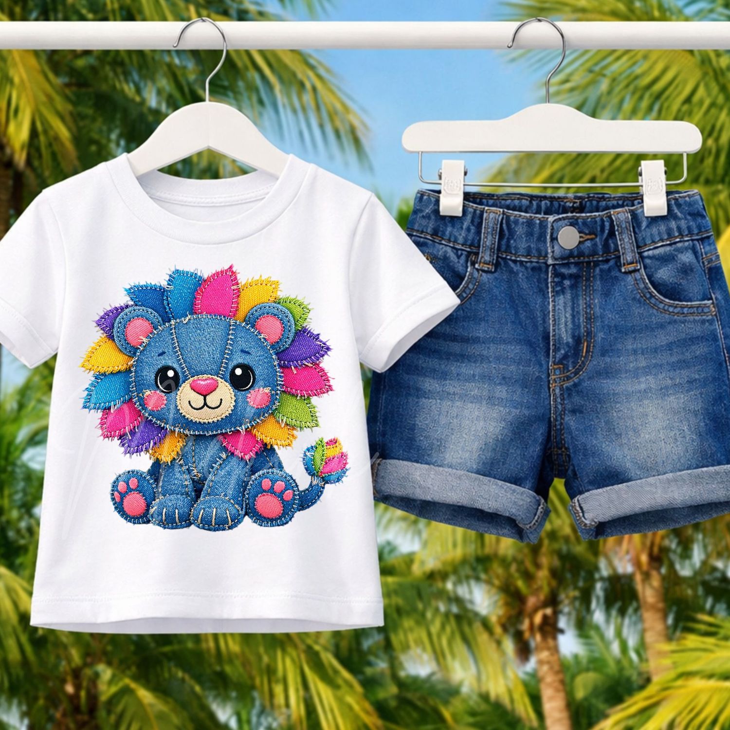 Denim Effect Design 75 15cm DTF PRINT