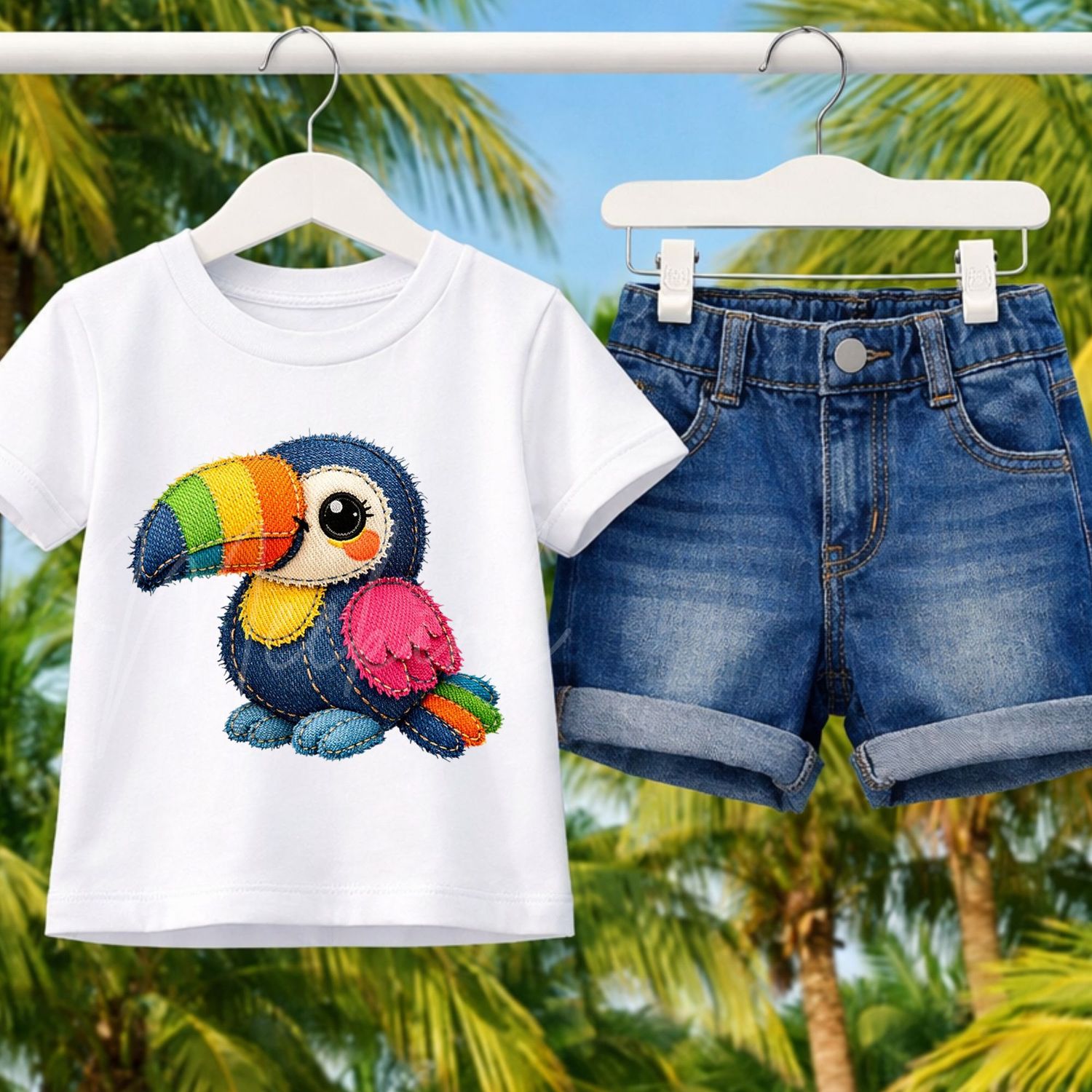 Denim Effect Design 103 15cm DTF PRINT