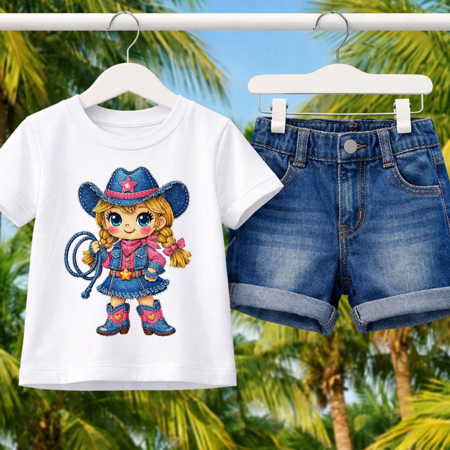 Denim Effect Design 120 15cm DTF PRINT