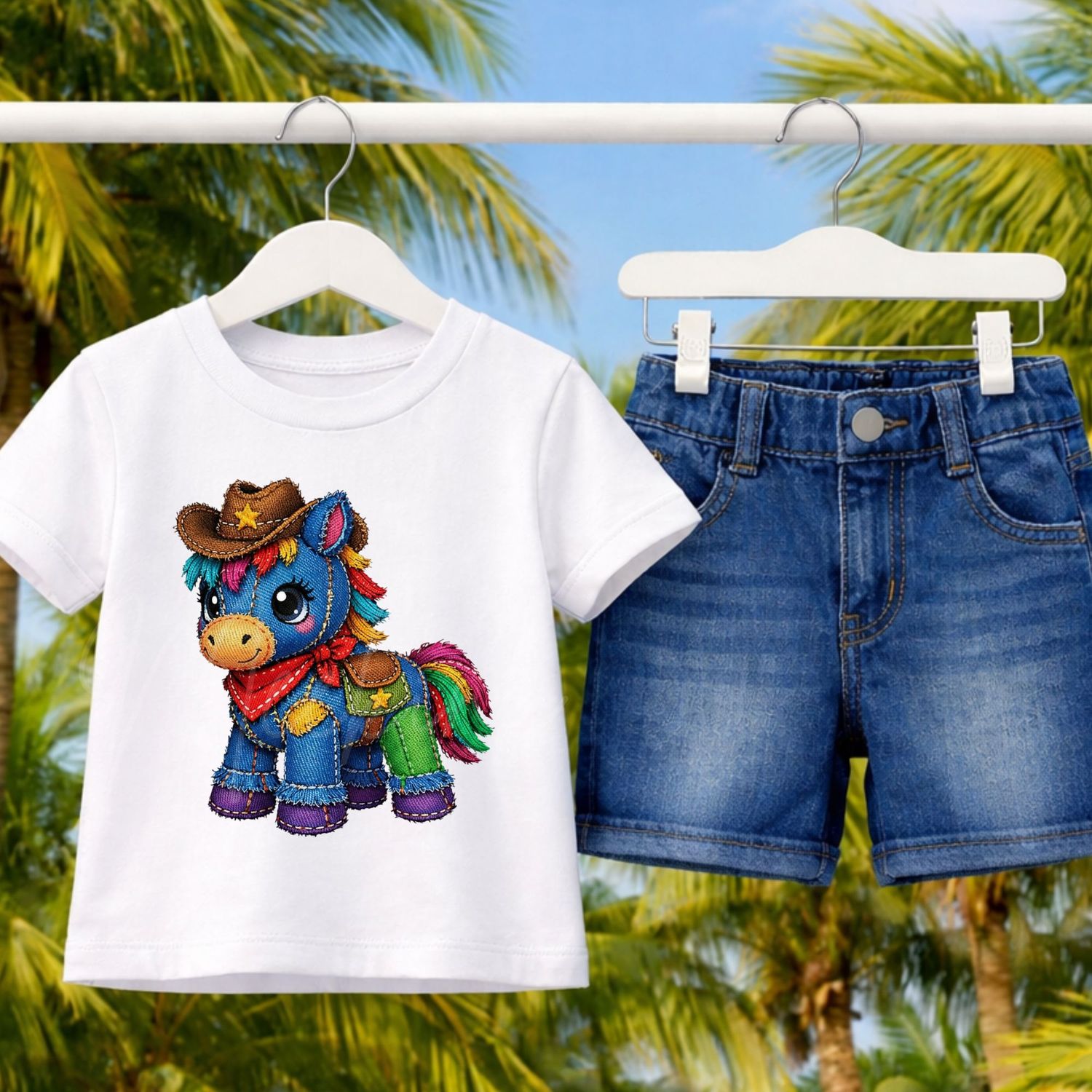 Denim Effect Design 125 15cm DTF PRINT