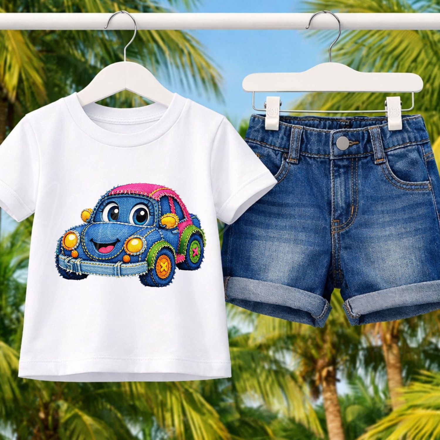 Denim Effect Design 130 15cm DTF PRINT