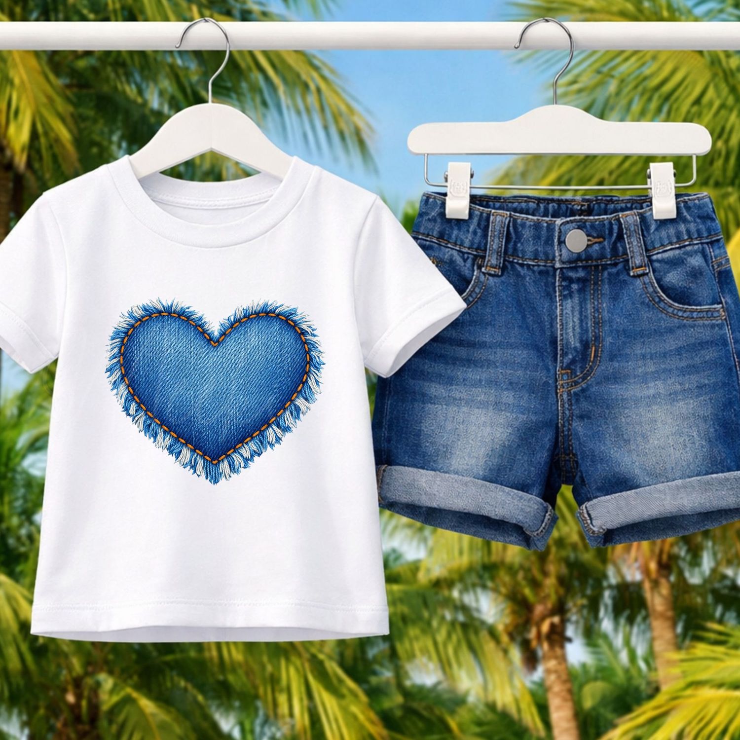 Denim Effect Design 149 15cm DTF PRINT