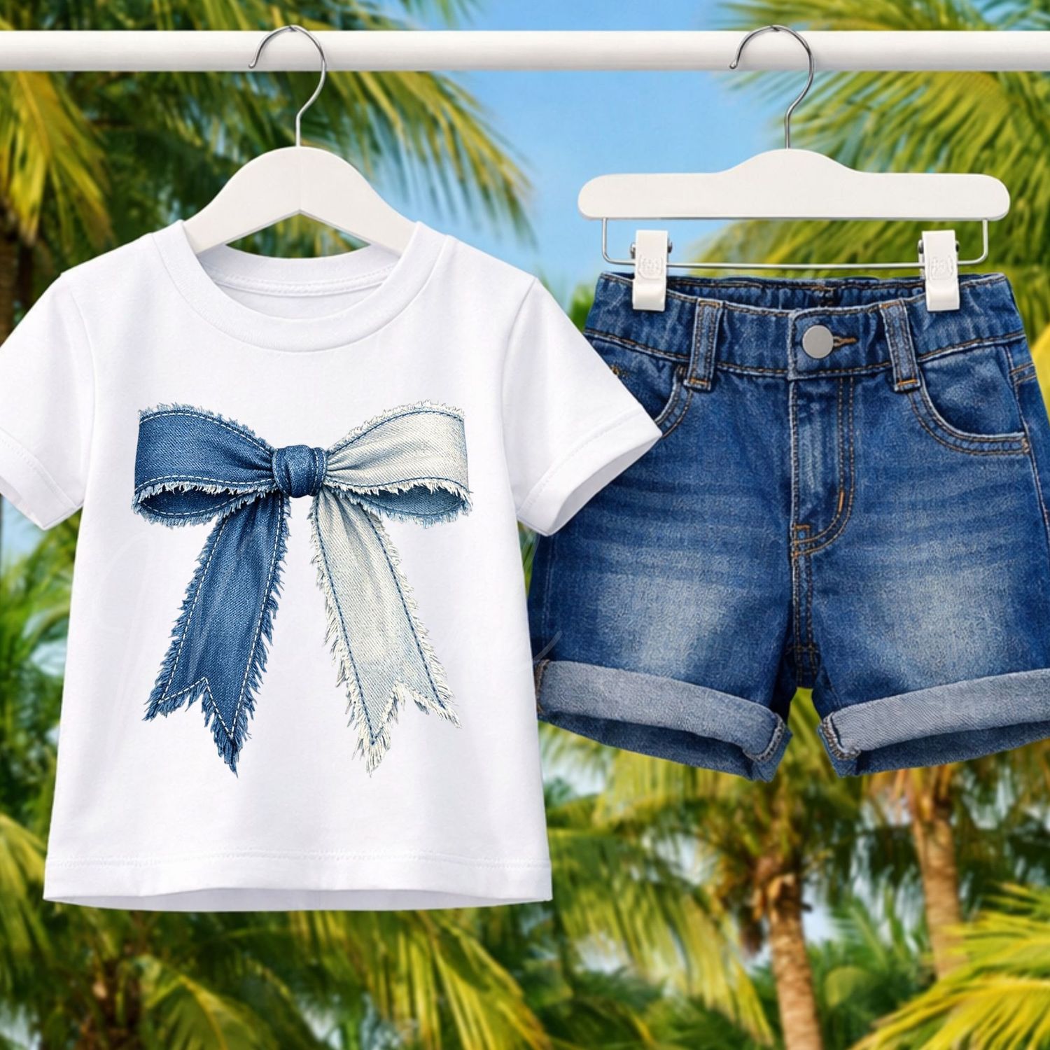 Denim Effect Design 8 15cm DTF PRINT