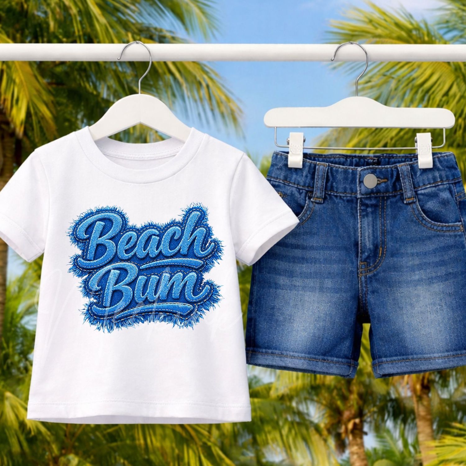 Denim Effect Design 9 15cm DTF PRINT