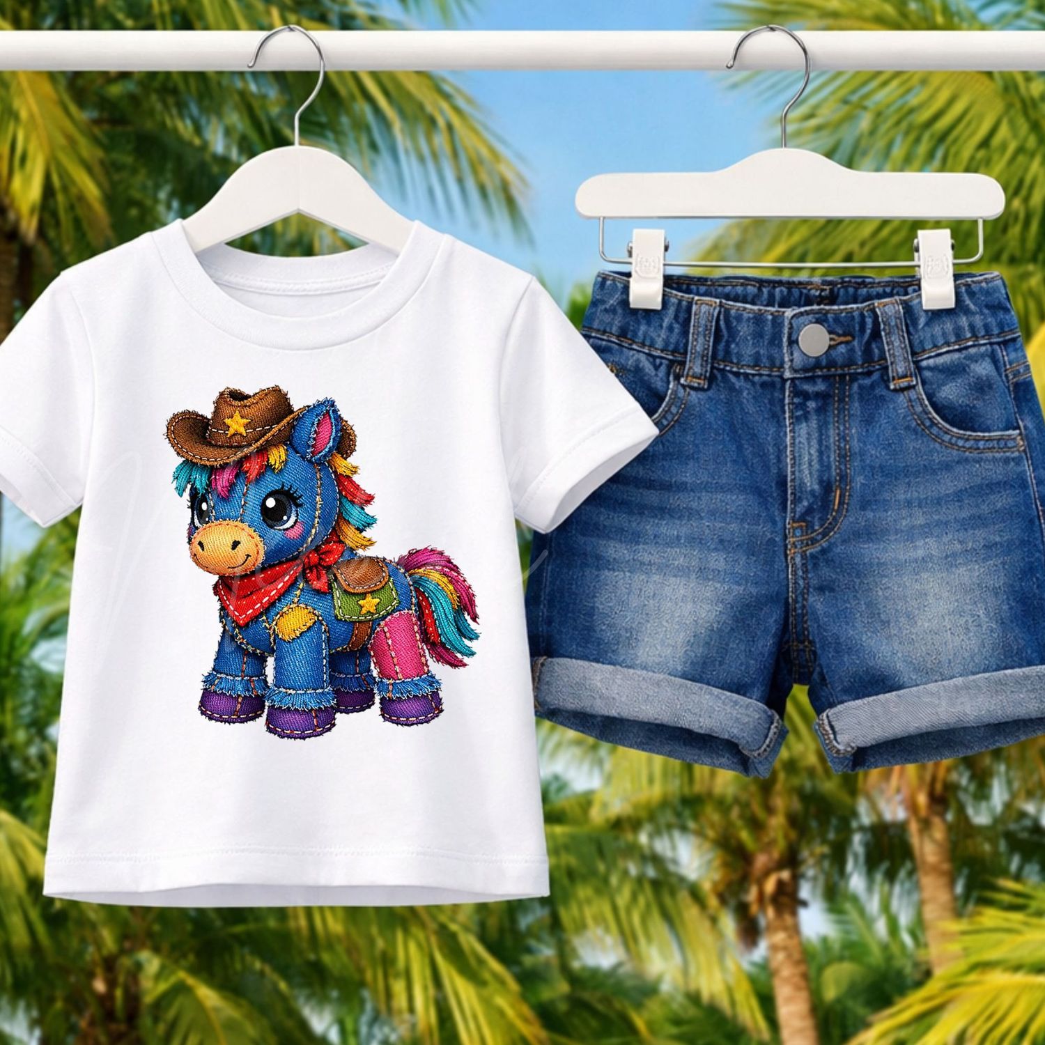 Denim Effect Design 126 15cm DTF PRINT