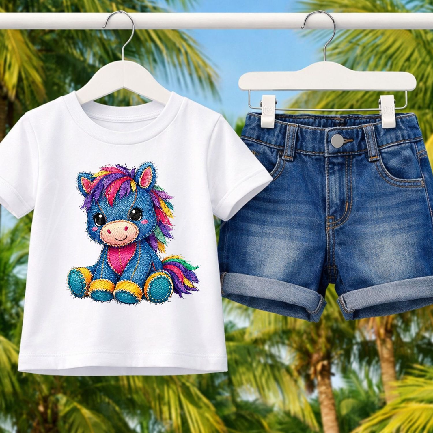 Denim Effect Design 133 15cm DTF PRINT