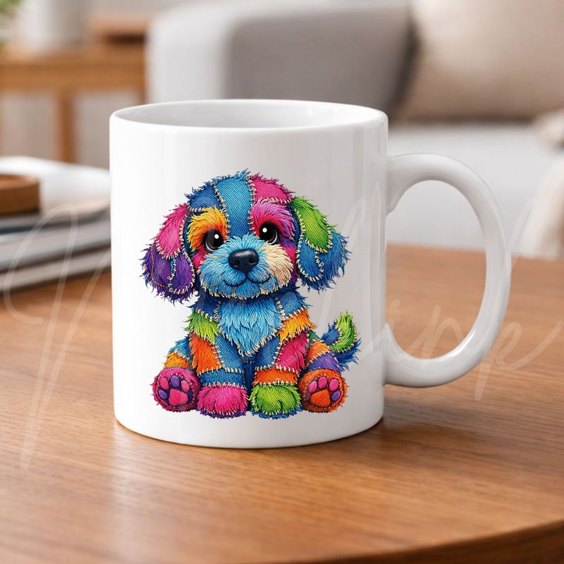 Denim Effect Cockerpoo 8cm UVDTF Decal