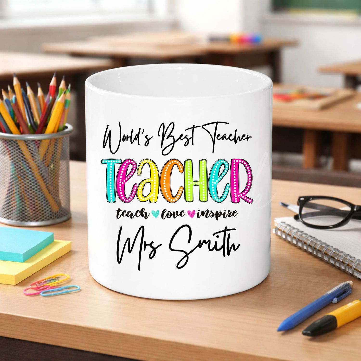 Teach, Love Inspire 8cm UVDTF Decal