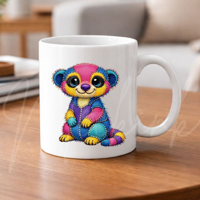 Denim Effect Meerkat 8cm UVDTF Decal