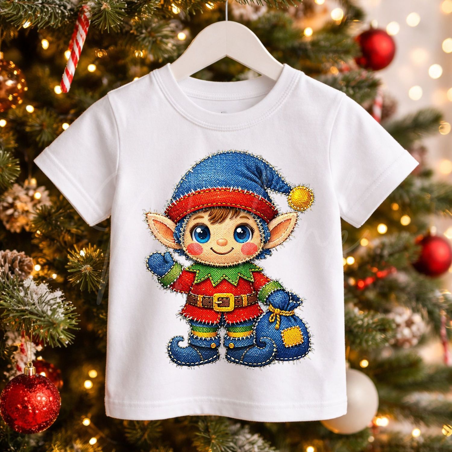 Elf 2 Denim Effect DTF or UVDTF Decal