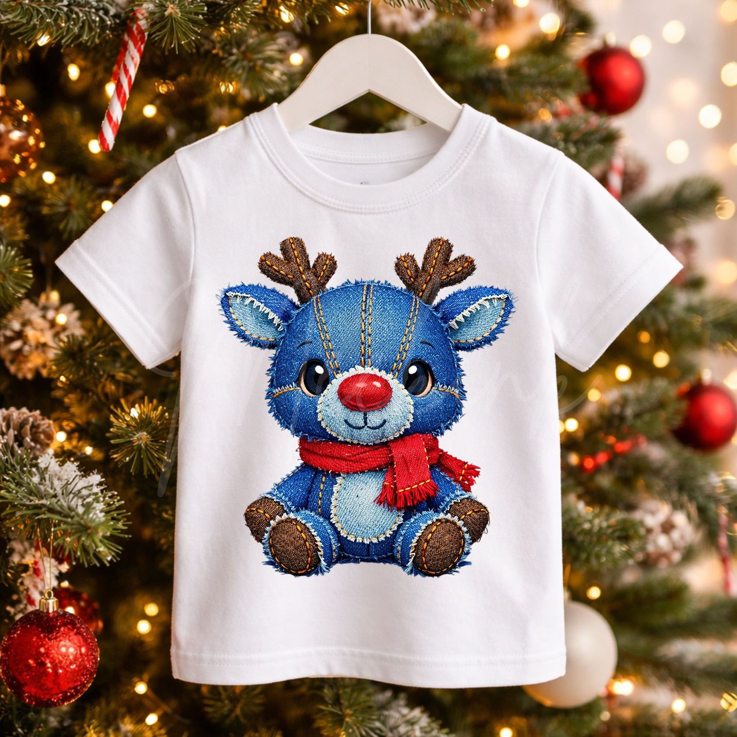 Reindeer 1 Denim Effect DTF or UVDTF Decal