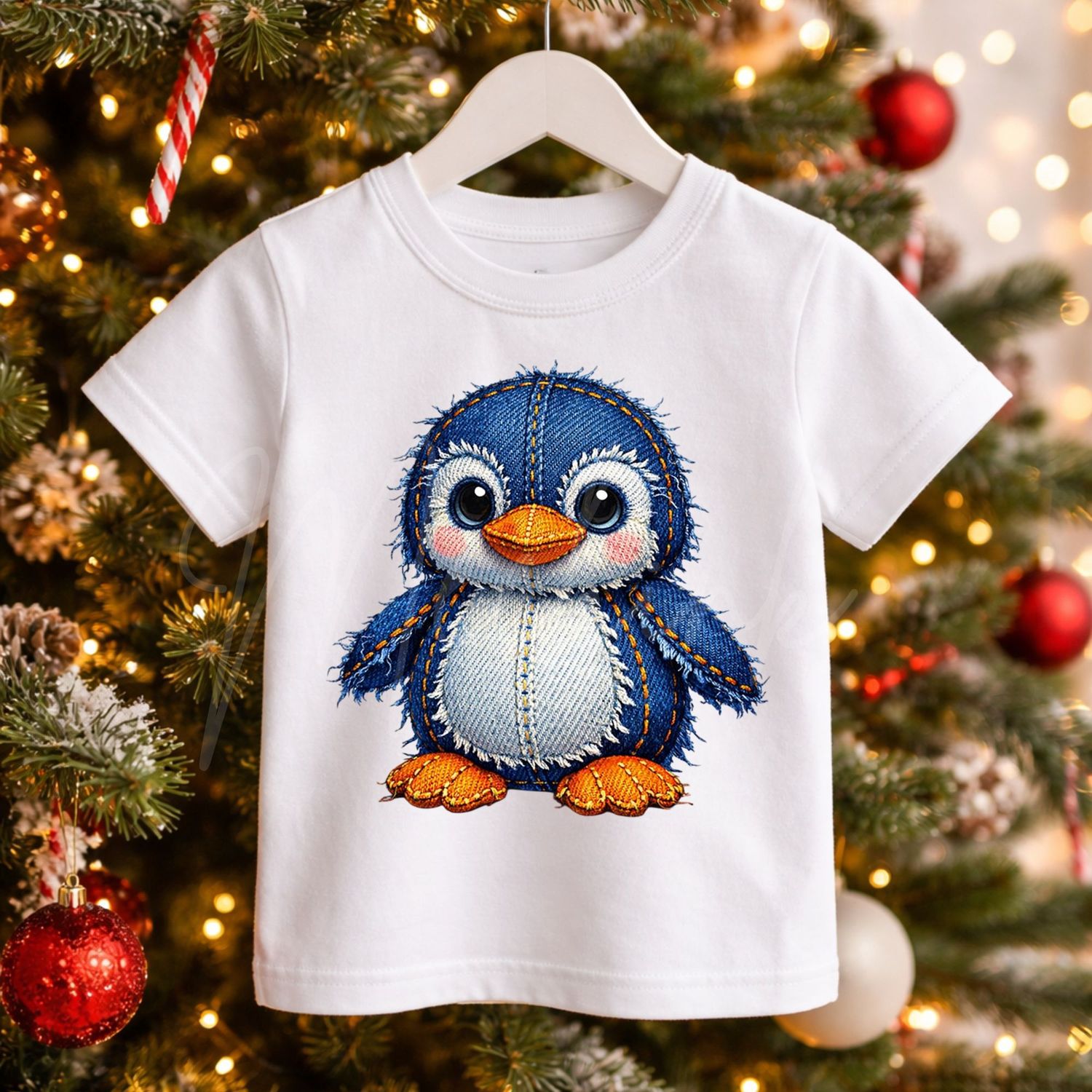 Penguin 2 Denim Effect DTF or UVDTF Decal