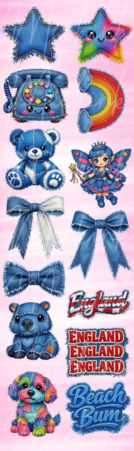 Denim Mix Metre DTF Sheet Denim Effect