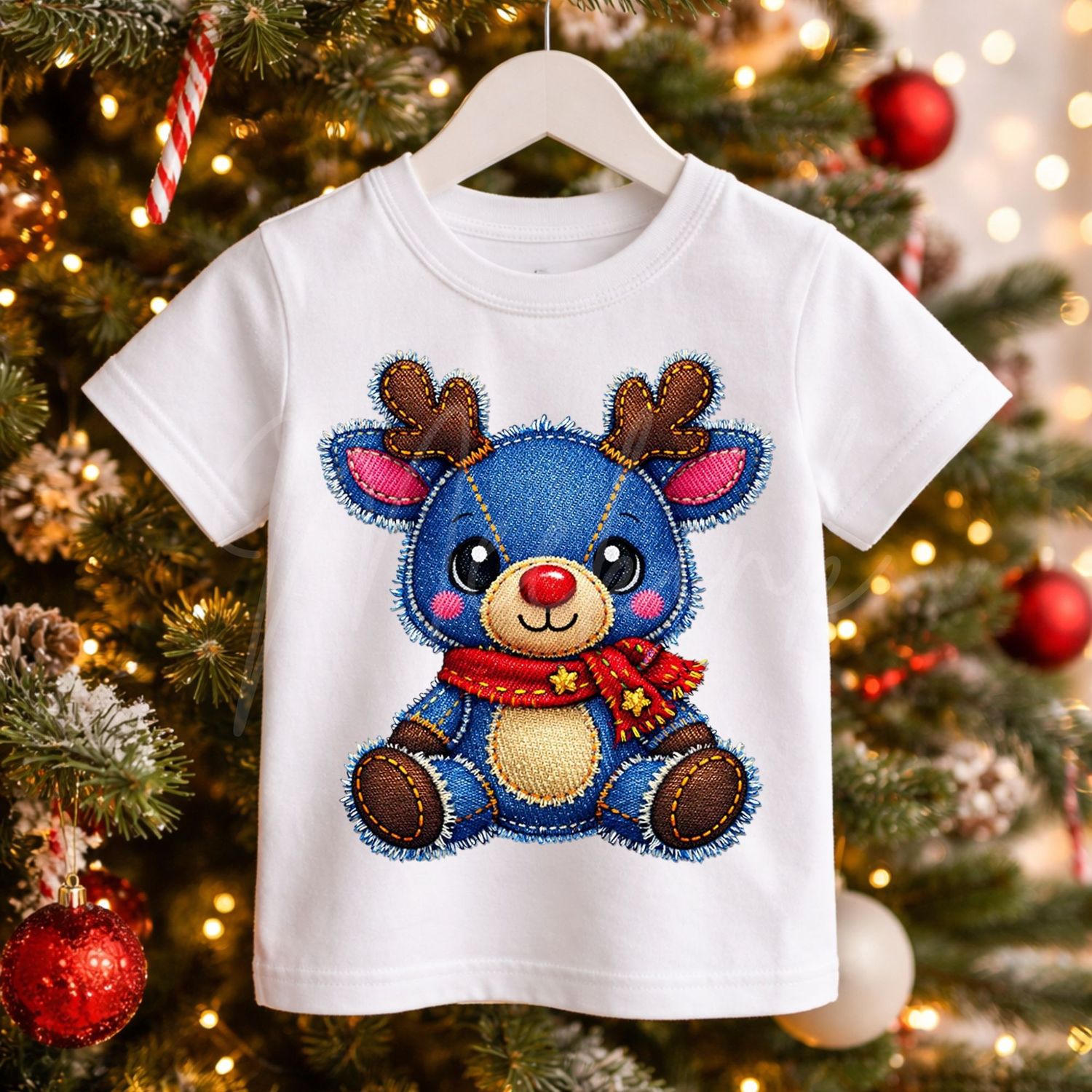 Reindeer 2 Denim Effect DTF or UVDTF Decal