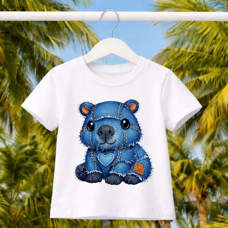 Capybara 1 Denim Effect DTF or UVDTF Decal