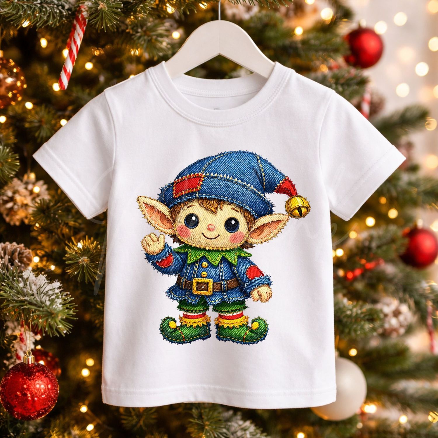 Elf 3 Denim Effect DTF or UVDTF Decal