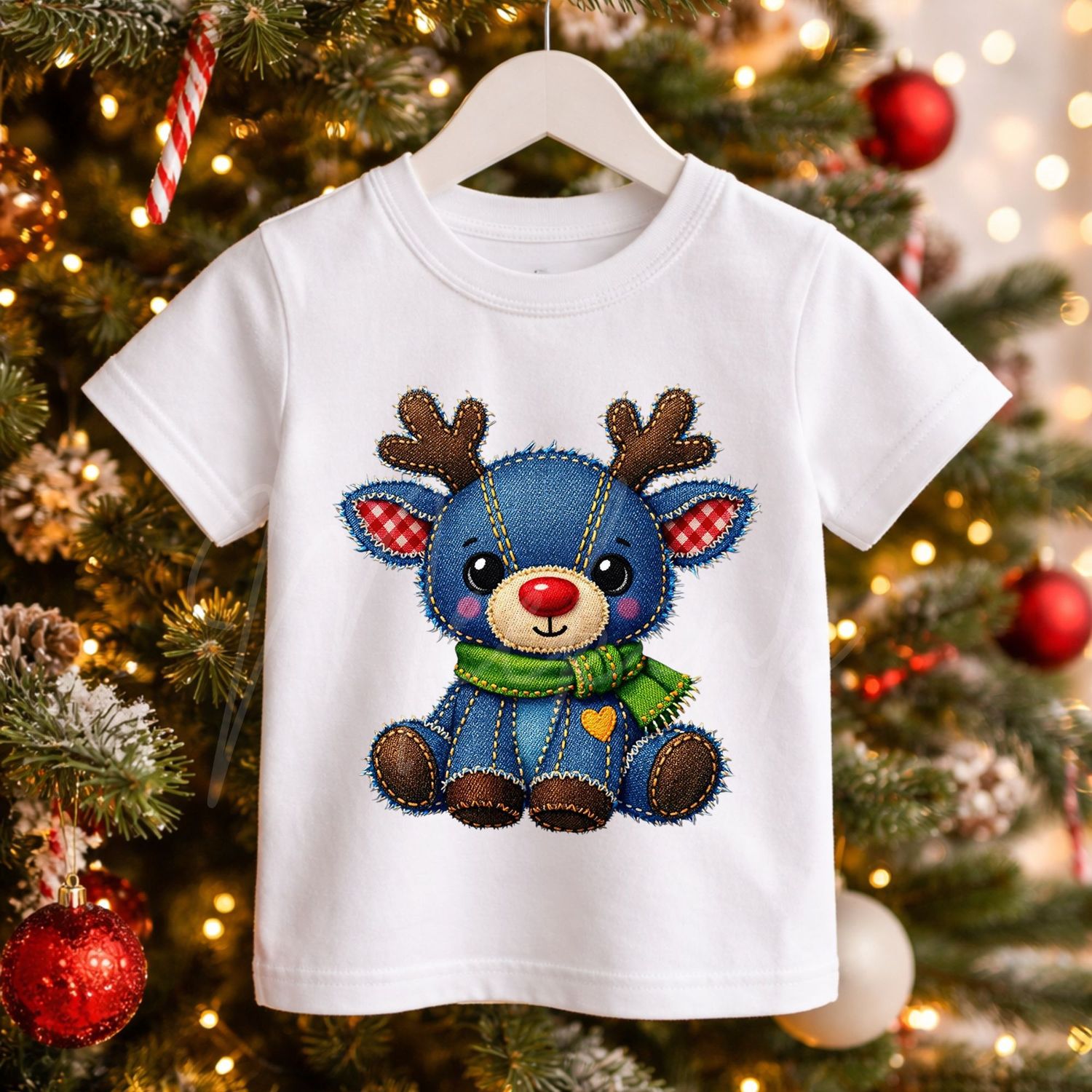 Reindeer 4 Denim Effect DTF or UVDTF Decal