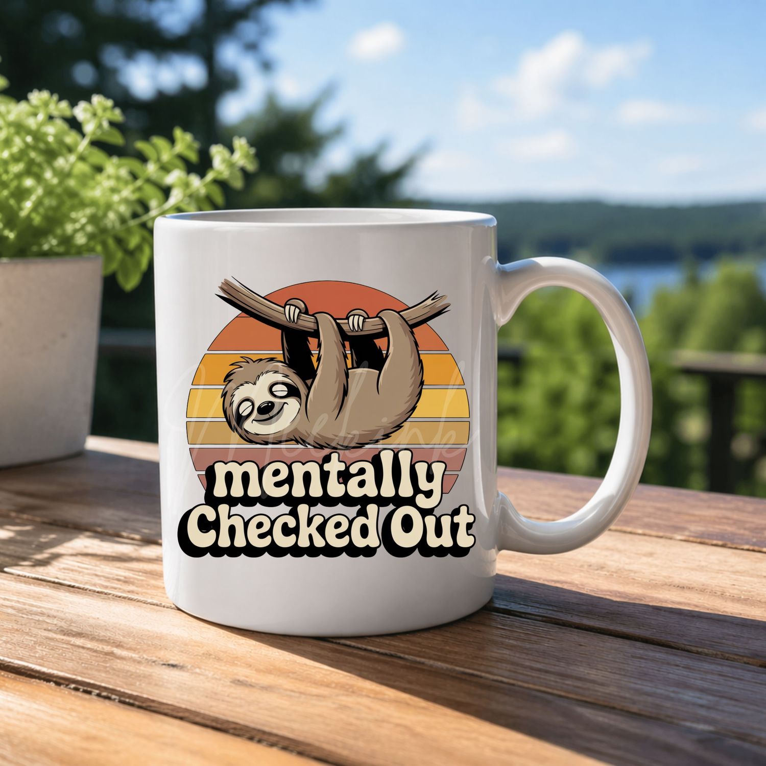 Mentally Checked Out 8cm UVDTF Decal