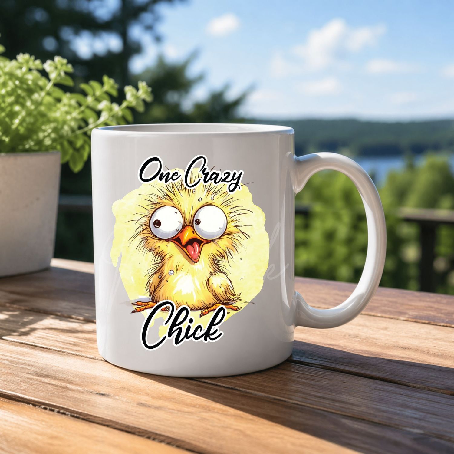 Crazy Chick 8cm UVDTF Decal
