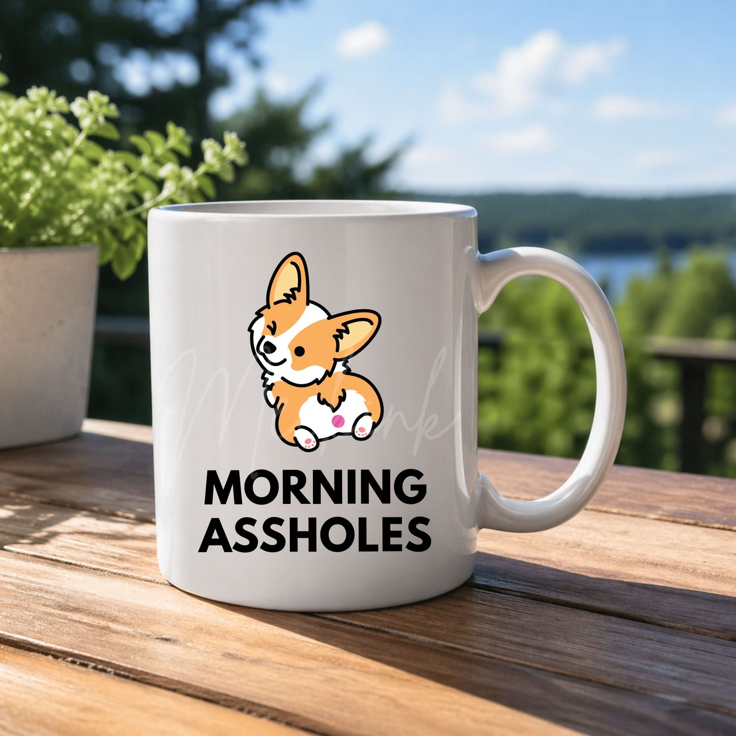 Morning As*holes 8cm UVDTF Decal